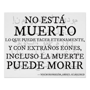 Póster «No está muerto…» – El verso del Necronomicón