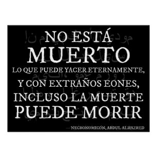 Póster «No está muerto…» – El verso del Necronomicón