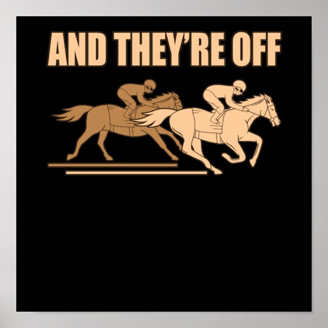 Póster No están en la carrera de caballos de Carreras de  (Frente)