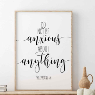 Póster No Estar Ansioso Por Nada, Filipinas 4:6