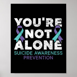 Póster No estás sola en la depresión, prevención del suic