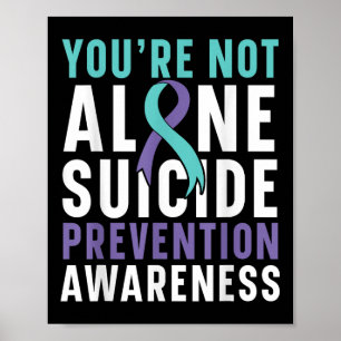 Póster No estás sola en la depresión, prevención del suic