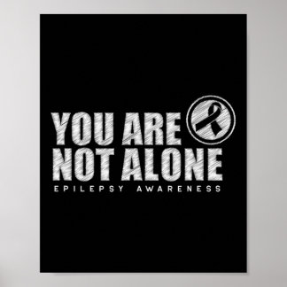 Póster No Estás Solo Con Epilepsia De Día Púrpura Awarene