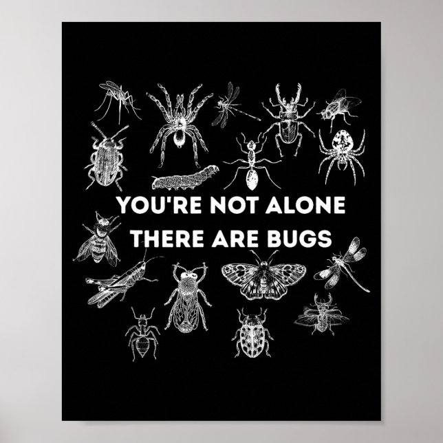 Póster No estás solo hay insectos  (Frente)