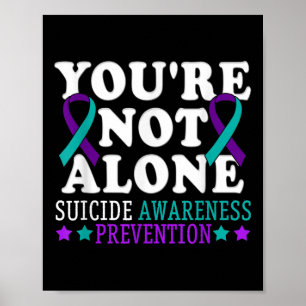 Póster No Estás Solo Prevención de Depresión y Suicidio C