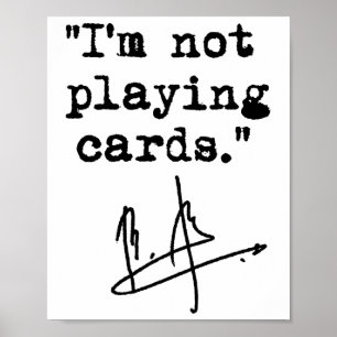 Póster No Estoy Jugando Cartas - Zelenskyy 2 