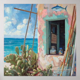 Póster No fish today bonaire