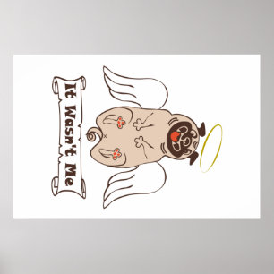 Póster No fue una cita graciosa de ángel pug de mí