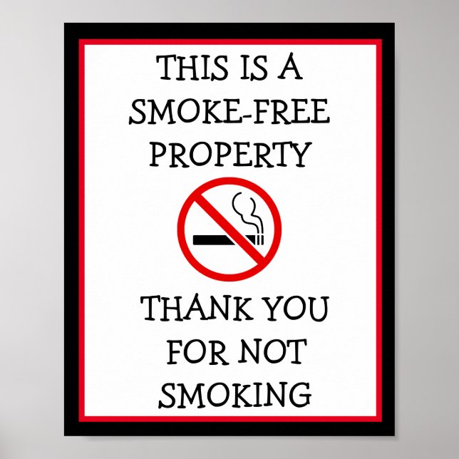 Póster No fumar en este edificio, por favor, Rótulo (Frente)