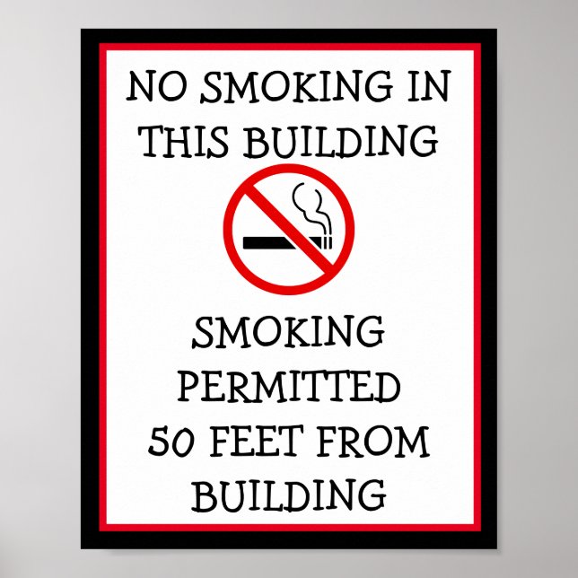 Póster No fumar en este edificio, por favor, Rótulo (Frente)