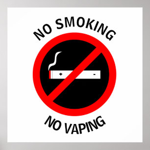 PÓSTER NO FUMAR NI RÓTULO DE VAPOR