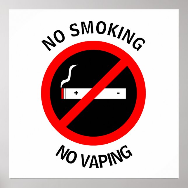 PÓSTER NO FUMAR NI RÓTULO DE VAPOR (Frente)