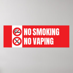 Póster No fumar No Vaping Poster