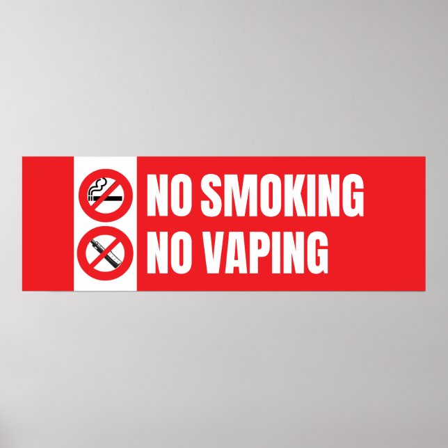 Póster No fumar No Vaping Poster (Frente)