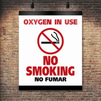 No fumar - Oxígeno en uso - Sin Fumar