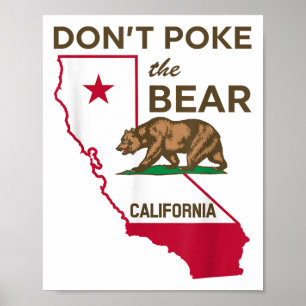 Póster No golpeen a la república de Bear California