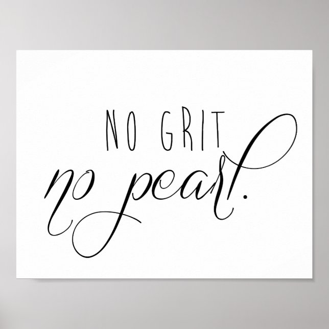 Póster No Grit No Pearl Poster (Frente)