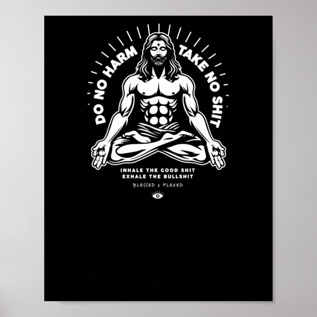 Póster No hacer daño al Pegatina (Frente)