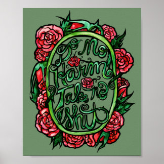 Póster No hacer daño no tomar SH Pagan Wiccan Art