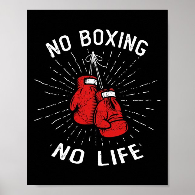 Póster No hay boxeo, ni puntapeo, guantes de boxeo artes  (Frente)