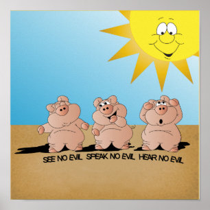 Póster No hay Cerditos malvados 🐷