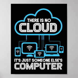 Póster No Hay Codificación De Programador En La Nube