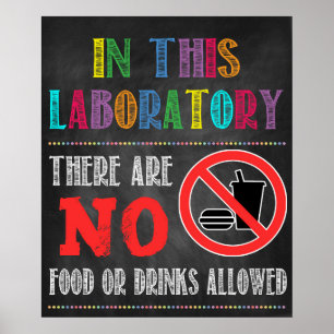 Póster No hay comida ni bebida en el aula Poster