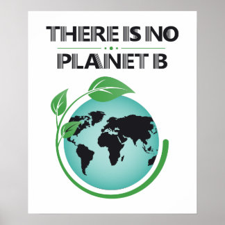 Póster No Hay Conciencia Ambiental Del Planeta B