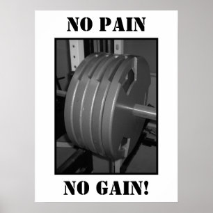 Póster ¡NO HAY DOLOR NI GANANCIA! Poster del ejercicio de
