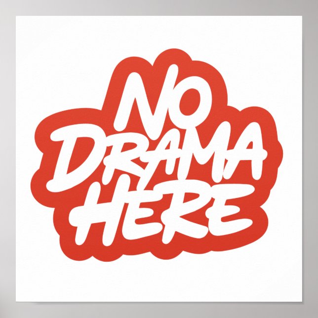 Póster No hay drama aquí (Frente)