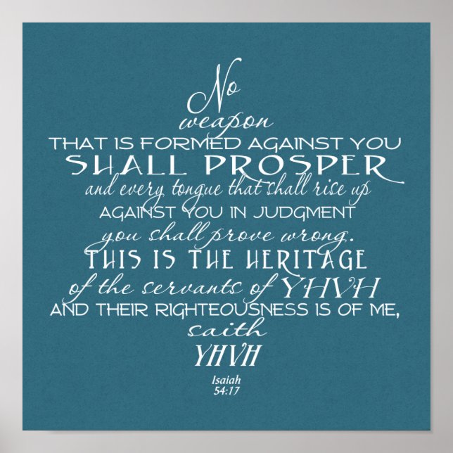 Póster No hay estrella de armas de David Verde azulado (Frente)