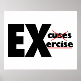 Póster No hay excesos sólo ejercicio