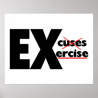 Póster No hay excesos sólo ejercicio