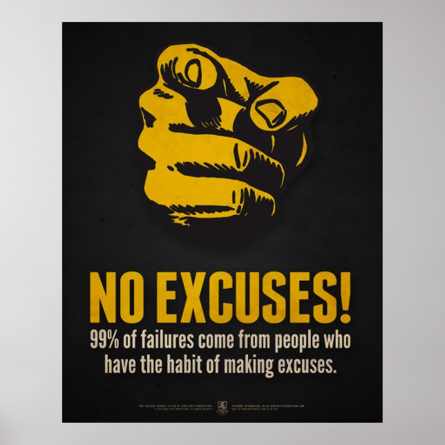 Póster ¡No hay excusas! (Frente)