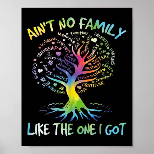 Póster No Hay Familia Como La Que Tengo Familia (Frente)