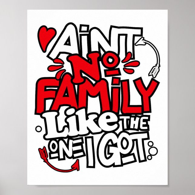 Póster No hay familia como la que tengo familia (Frente)