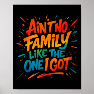 Póster No Hay Familia Como La Que Tengo Gra Familiar Grac