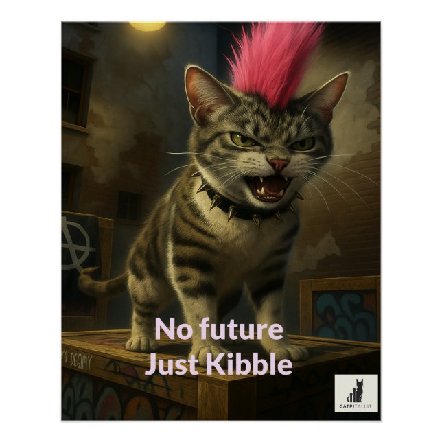 Póster No hay futuro, solo Kibble (Anverso)