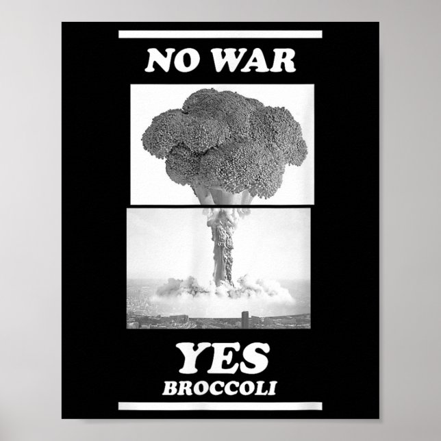 Póster No hay guerra Sí Broccoli (Frente)