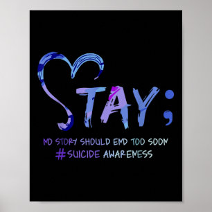 Póster No hay historia que terminar pronto, suicidio avec