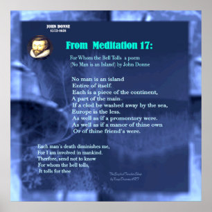 Póster No hay hombre una isla