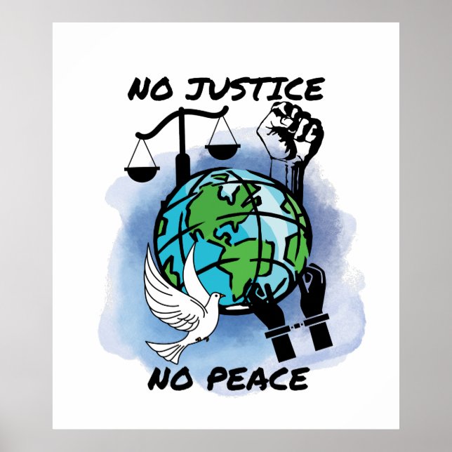 Póster No hay justicia ni paz (Frente)