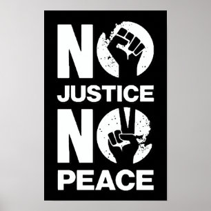 Póster No hay justicia, no hay paz