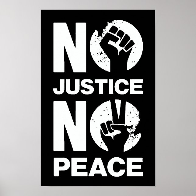 Póster No hay justicia, no hay paz (Frente)