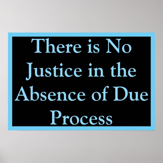Póster No hay justicia sin debido proceso (Frente)