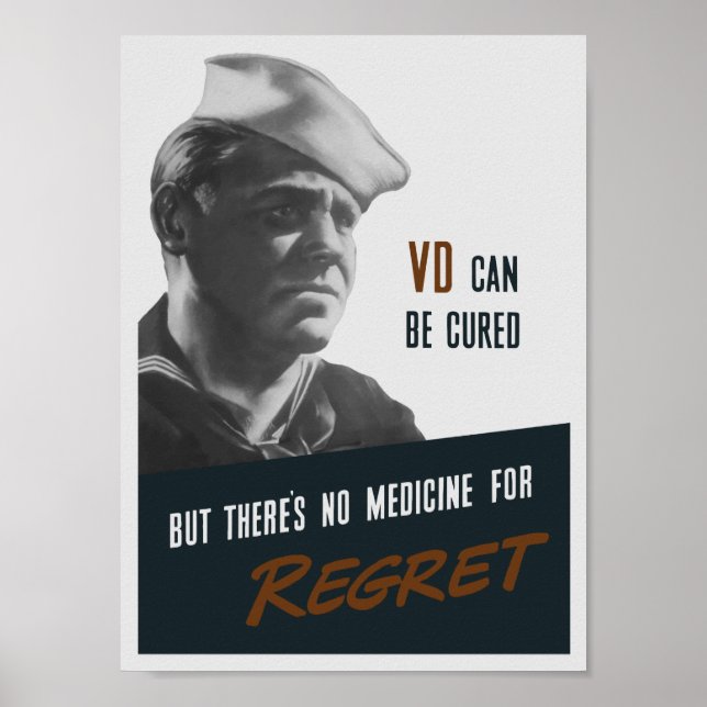 Póster No hay medicamentos para arrepentirse - propaganda (Frente)