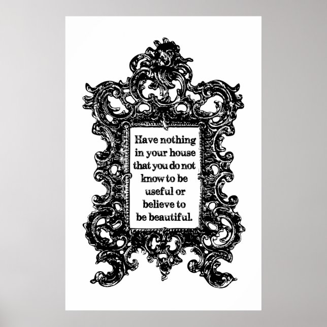 Póster No hay nada en tu casa de William Morris (Frente)