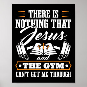 Póster No Hay Nada Que Jesús Y El Cristiano Gimnasio