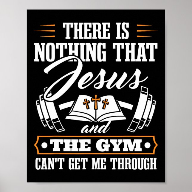 Póster No Hay Nada Que Jesús Y El Cristiano Gimnasio (Frente)