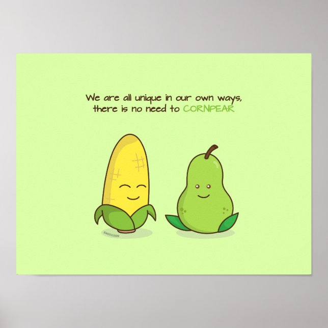 Póster No hay necesidad de comparar citas motivacionales (Frente)